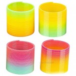 The Dreidel Company Coil Spring Rainbow Party Favor for Kids 1.4 (35mm) (12-Pack)