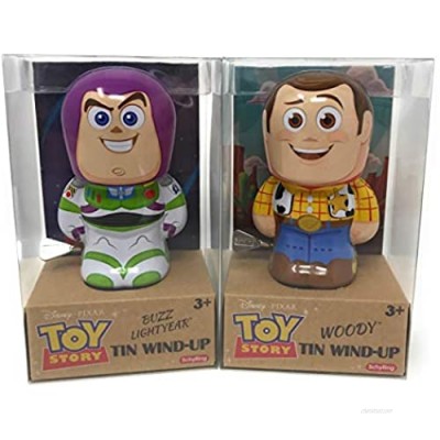 Toy Story Buzz Lightyear and Woody Tin Wind-Up Toys