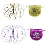 Vortiflux Two Pack Infinite Flow Rings Spring Toy (Purple and Gold)