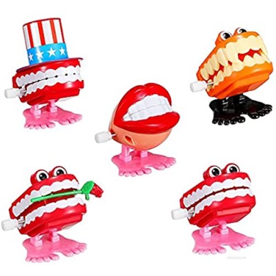 Wind Up Teeth Walking Teeth Toys for Various Holiday Props  5pcs