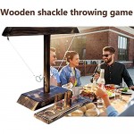 XIAOZAN Rings Tosss Games Handheld Board Games with Shot Ladder Bundle Outdoor Indoor Handmade Wooden Ring Toss Hooks Fast-paced Interactive Game Party Drinking Games & Toys (Brown)