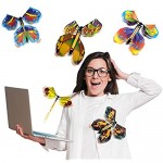 XMQAYD Flutter Flyers Butterflies Fairy Flying Magic Flying Butterfly Wind up Butterfly for Gift Cards Surprise (5 Pieces )