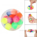 4 PCS Anxiety Reliever Ball Squeeze Ball for Stress Relief Water Bead Colorful Funny Fidget Sensory Toys Squeeze Ball for Kids and Adults (Colorful Smooth)