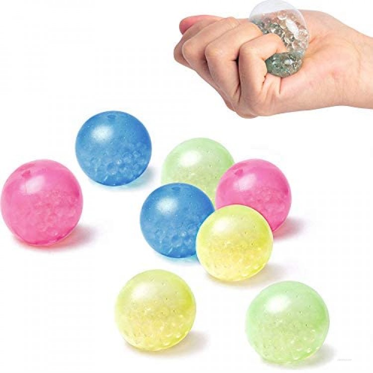 5 Pcs Luminescent Stress Relief Balls Sticky Balls Decompression Toys Balls Stick to The Wall and Slowly Fall Off Fun Toys for Adults and Children Non-Toxic