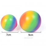 Ball TPR Sensory Toys Rainbow Ball Stress Relief Toys For Adults Kids Hand Fidget Toys Hand Muscle Training Tool (9cm)