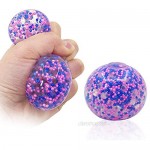 COMIOR Stress Relief Toys Ball Toy Novelty Stress Ball Rainbow Mesh Ball Stress Glowing Squeeze Grape Toys Anti-Stress Balls Hand Grip Pressure Stress Ball for Kids Adult Party Favors Reliever Toys