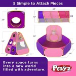 Playz Toddler Girl Popup Tent Tunnel and Ball Pit with 500 Balls Bundle