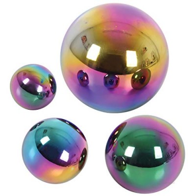 TickiT Sensory Reflective Balls - Color Burst - Set of 4 - Ages 0m+ - Mirrored  Iridescent Spheres for Babies and Toddlers - Calming Sensory Toy