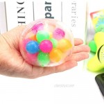 Yuffoo Fidget Toys DNA Ball Stress Relief Squeezing Balls Hand Exercise Stress Balls for Anxiety Sensory Toys Ball for Stress-Relief and Better Focusing Toy for Kids and Adults 1PCS