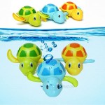 6 Pack Swimming Turtles Floating Wind-Up Baby Bath Toy Bathtub Wind-up Summer Pool Water Fun Party Favors