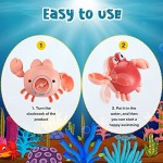 6 Pieces Wind Up Bath Toys Wind-up Bathtub Baby Bath Toys Turtle Wind Up Toys Pig Dolphin Crab Duck Wind Up Toys for Little Boys and Girls 6 Styles