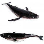 AIKENR Humpback Whale Toy Model Ocean Animals 14 Inches Soft Squeezable Bath Toys Soft Hand-Painted Skin Texture Sea Life Collection Party Favors