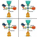 Bath Toys for Kids Ages 3 4 5 Toddlers Boys Girls Infrant Bathtub Toys Waterfall Fill Spin and Flow Interactive Water Bath Pipes Toy Set With Strong Suction Cups Children's Birthday Gift Idea