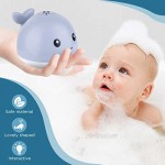 CHIMOCEE Baby Bath Toys Whale Automatic Spray Water Bath Toy with LED Light Induction Sprinkler Bathtub Shower Pool Bathroom Fountain Toy for Toddlers Kids Boys Girls (Gray)