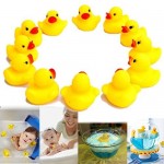 Dazzling Toys Mini Rubber Ducks Pack of 24 Ducky Floats Baby Kids Bath Toy Shower Birthday Party Favors