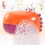 Dinosaur Bath Toy， Bubble Bath Maker for The Bathtub Blows Bubbles Bath Toys with Music Makes Great Gifts for Toddlers，Sing Songs Bath Bubble Machine for Kids（Orange）