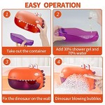 Dinosaur Bath Toy， Bubble Bath Maker for The Bathtub Blows Bubbles Bath Toys with Music Makes Great Gifts for Toddlers，Sing Songs Bath Bubble Machine for Kids（Orange）