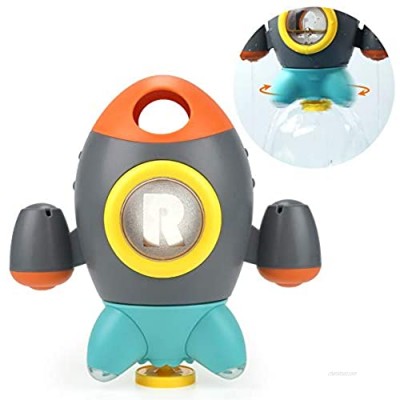 DUCKBOXX XX Bath Spinning Sprinkler Rocket Fountain Toy for Toddlers (Blue Grey)