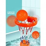 Fun Baby Bath Toys Basketball Hoop Balls Playset -Bathtub Toys Shooting Game For Toddlers Kids Boys and Girls -Office Balls Playset，Bathroom Slam Dunk Game with 3 Ball Included & Strong Suction Cup