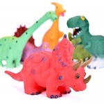 FUN LITTLE TOYS 9 Inches to 12 Inches Dinosaur Baby Bath Toys 6 Pack Dinosaur Figures Playset Water Squirt Toys Perfect as Bathtub Toys Dinosaur Party Supply Party Favors Toddler Birthday Gifts