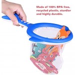 FUN LITTLE TOYS Bath Toys for Toddlers Fishing Toy Game Set with Fishing Rod Fishing Net and 12 Pieces No Mold Animals Water Toys for Kids