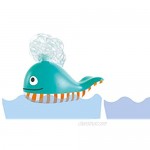 Hape Bubble Blowing Whale | Baby Squirt Toy for Bath Time Play Blue L: 5.7 W: 3.5 H: 3.5 inch