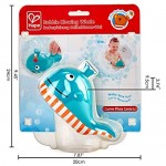 Hape Bubble Blowing Whale | Baby Squirt Toy for Bath Time Play Blue L: 5.7 W: 3.5 H: 3.5 inch