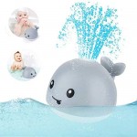 Hooku Baby Bath Toy Whale Bath Toy for Toddlers Kids Light Up Bath Toy with LED Light Bathtub Toys with Auto Water Spary for Toddler Baby Kids