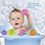 Joyjoz Toddler Bath Toys Bath Bubble Machine Bathtub Toys Automatic Bubble Maker for Toddlers with 12 Nursery Rhyme 1000+ Bubbles Per Minute Include Bubble Machine 5 Stacking Cups Gift for Kids