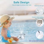 JUNEU Baby Bath Toys for Toddlers Infant Automatic Induction Water Spray Whale Toys LED Light Up Sprinkler Pool Bathtub Shower Toys (Gray)