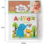 JUNSEE Baby Bath Books-3PCS Bathtub Toys Floating Waterproof Educational Bath Toy Books for Toddlers-Animal Books Count Books Bird Books for Bath time