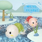 LODBY Fun Swim Turtle Bath Toys Set for Toddlers Baby Bathtub/Pool Bath Toys (3 Count)