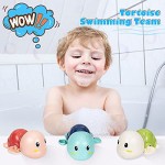 LODBY Fun Swim Turtle Bath Toys Set for Toddlers Baby Bathtub/Pool Bath Toys (3 Count)