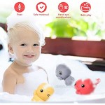 Mivagyaa Bath Toys Toys for 1 Year Old Boy Girls Gifts Swim Pool Bath Toys for Toddler 1-3 Little Squirts Fun Baby Toys Bathtub Toys 1-3 3-4 Years Multi-Colors 3 Pcs Beach Toy（Seahorse Monkey Fish）