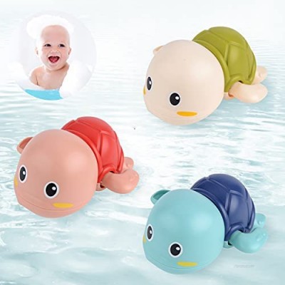MUSHTOYS Bath Toys Baby Bathtub Wind Up Toys for Toddlers Cute Swimming Bath Toys for Boy Girl  Floating Bath Animal Water Toys Gifts for Kids (3 PCS)
