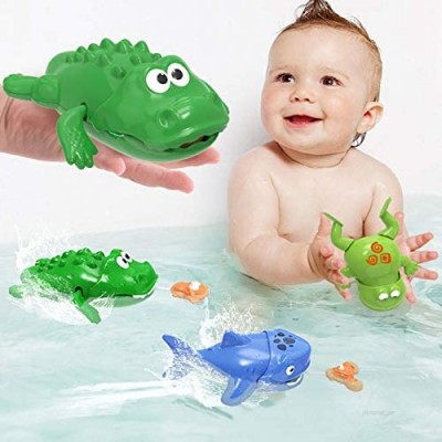 toymus Bath Toys Set (3 Pack)  Wind up Swimming Bath Toy Playset  Pool & Bathtub & Tub Water Bath Toys for Infants/Toddlers/Kids/Boys/Girls/Baby Above Age 18 Months