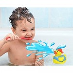 Water Squirt Rubber Ducks Fun (8 Units) Toddlers Kids Baby Bath Tub Toy Pool Toy 3 Rubber Duckies Fidget Toy for Kids Sensory Play Stress Relief Stocking Stuffers in Bulk. Plus 1 Sticker 1178-8s