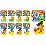 Water Squirt Rubber Ducks Fun (8 Units) Toddlers Kids Baby Bath Tub Toy Pool Toy 3 Rubber Duckies Fidget Toy for Kids Sensory Play Stress Relief Stocking Stuffers in Bulk. Plus 1 Sticker 1178-8s