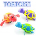 WenToyce 5 Pack Pool Float Bath Toys Wind Up Swimming Bathtub Animals for Boys Girls Toddlers Fish + Tortoise + Hippocampus + Crocodile + Duck Smooth Cute Appearance (Random Color)