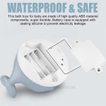 Whale Baby Bath Toys Auto Water Spray Toy with LED Lights for Baby Toddlers Kids Induction Shines Sprinkler Fountain Squirt Water Toy for Shower Pool Bathtub - White