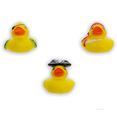 Windy City Novelties 50 Pack - 2" Assorted Themed Rubber Ducky Bath Toys (Pirate)