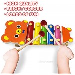 ArtCreativity Teddy Bear Xylophone 1PC Fun Musical Instruments for Kids Colorful Xylophone Music Toy with 2 Sticks Development Learning Toys for Boys and Girls Great Birthday Gift Idea