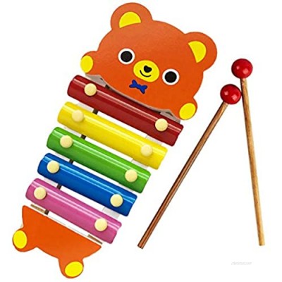 ArtCreativity Teddy Bear Xylophone  1PC  Fun Musical Instruments for Kids  Colorful Xylophone Music Toy with 2 Sticks  Development Learning Toys for Boys and Girls  Great Birthday Gift Idea