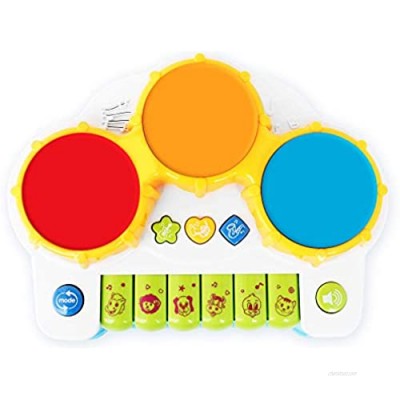 Baby Piano and Drum Toy Instruments – Kids Musical Instruments Play Set w/ 4 Play Modes – Plays Songs  Animal Sounds  Guitar  Saxophone and Trumpet Sounds – for Children 3+ Years Old