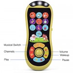 FUN LITTLE TOYS Remote and Phone Bundle with Music Fun Interactive Touch Screen Remote Control Smartphone Toys for Baby Infants Kids Boys or Girls Blue