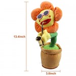 GESKS Musical Singing and Dancing Sunflower Soft Plush Funny Creative Saxophone Kids Toy