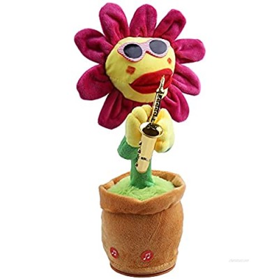 GESKS Musical Singing and Dancing Sunflower Soft Plush Funny Creative Saxophone Kids Toy