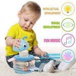 Gneric Tummy Time Toys 6 to 12 Months Developmental ，Rattle Teether Baby Toys Stacking Ring Toys for 3-12 Month Old Kids Gift for Newborn nfants 3-6 7- 9 12-18 Months（Blue）