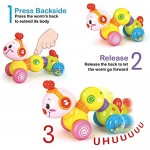 ﻿Happy Wiggle Worm – Fun Baby Crawling Toys Activity Plays Music Flashes Lights – Encourages Infants to Learn to Move and Explore by Rolling and Crawling – for Babies 6+ Months