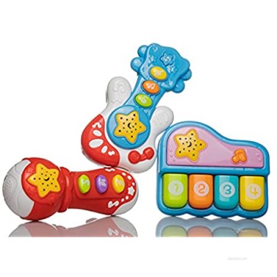 Hey Kiddo Musical Instrument Set with Light and Music  3pcs 2 Styles
